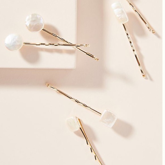 Mother of Pearl Jewelry - SOLD! All 3 Sets! Set of 4 “Mother of Pearl” Bobby-Pins